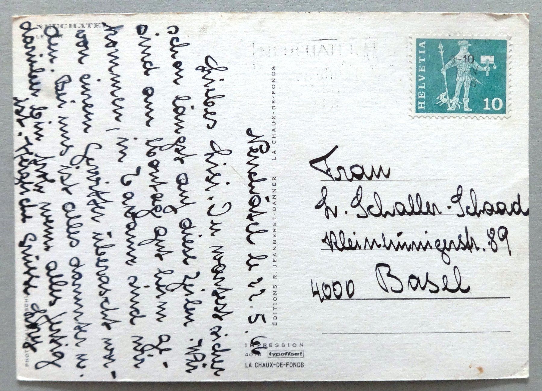 Cartoline postali: Neuchâtel - Le Port – Usato da Fétigny venduto da Billy2miny 1