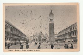 Postkarte Venedig Piazza San Marco mit Tauben