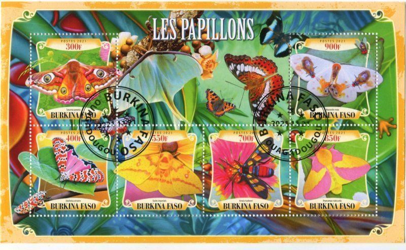 Tous les timbres: Block "Schmetterlinge". Burkina Faso. – Neuf avec emballage d'origine à Basel par Butsch5