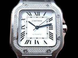 Cartier Santos Diamonds Stahl Automatic 35mm *U1120