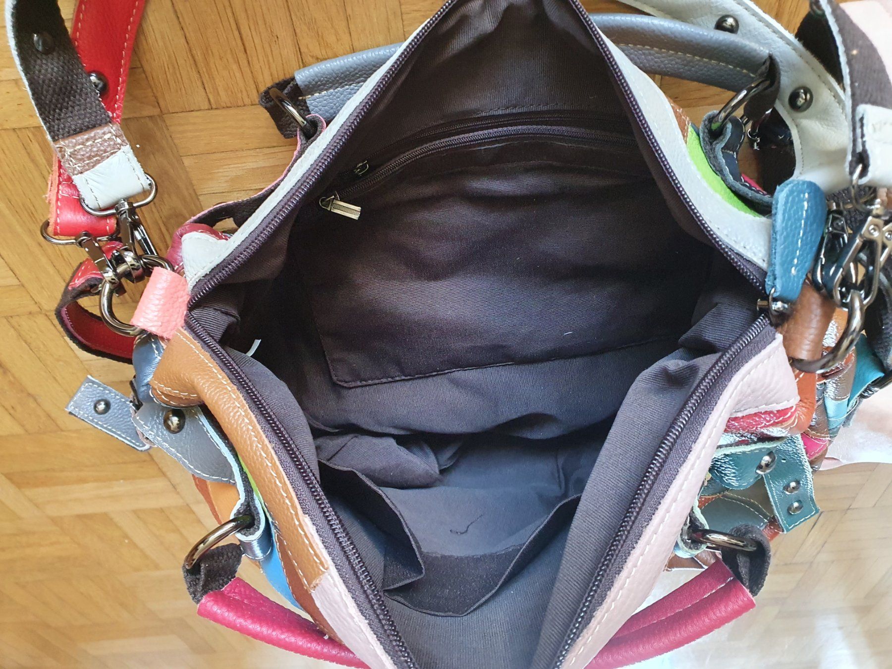 Borse da donna: Handtasche aus Leder, Patchwork,bunt – Nuovo (secondo la descrizione) da Basel venduto da Anghkorwatt 7