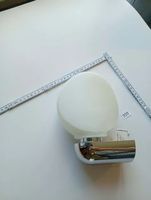 Wandlampe / Badezimmerlampe Chrom mit Milchglas