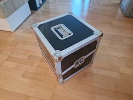 Alu-Plattenkiste für Vinylplatten (dunkel, schräge Kante)