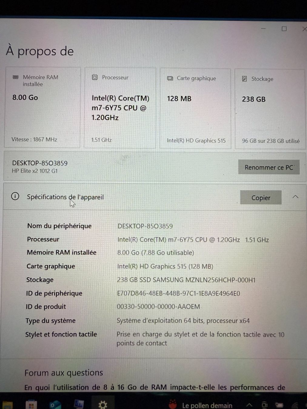 Hewlett Packard Tablet PC: HP Elite X2 G1 avec Windows 10 Pro – Usato da Founex venduto da MaevaMatahi 4