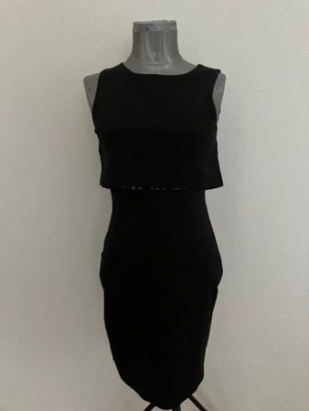 Robe noire moulante avec détails 38 New look