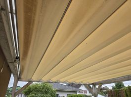 Horizontal-Falt-Store - Pergola Sommerdach mit Motor/Funk