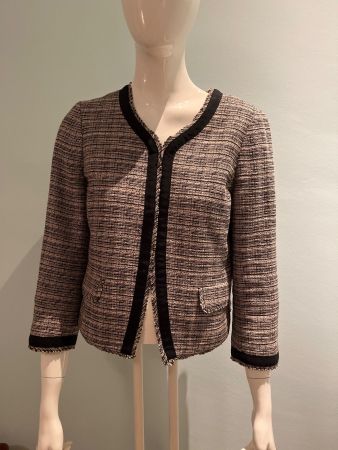 Ann Taylor Loft Blazer Tweed schwarz beige Grösse 36