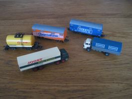 LIMA Ovomaltine Henniez Shell Schweizer  & LKW Wagen LOT Q