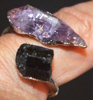 Ring L-7529 – Turmalin & Amethyst – Grössenverstellbar