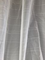 Vorhang Voile weiss mit Streifen neu