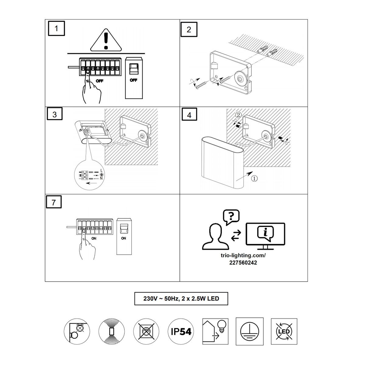 Lampade: LED Aussen Wandleuchte, 11 x 9 cm, IP54 – Nuovo (secondo la descrizione) da Kreuzlingen venduto da Smart-Light 3