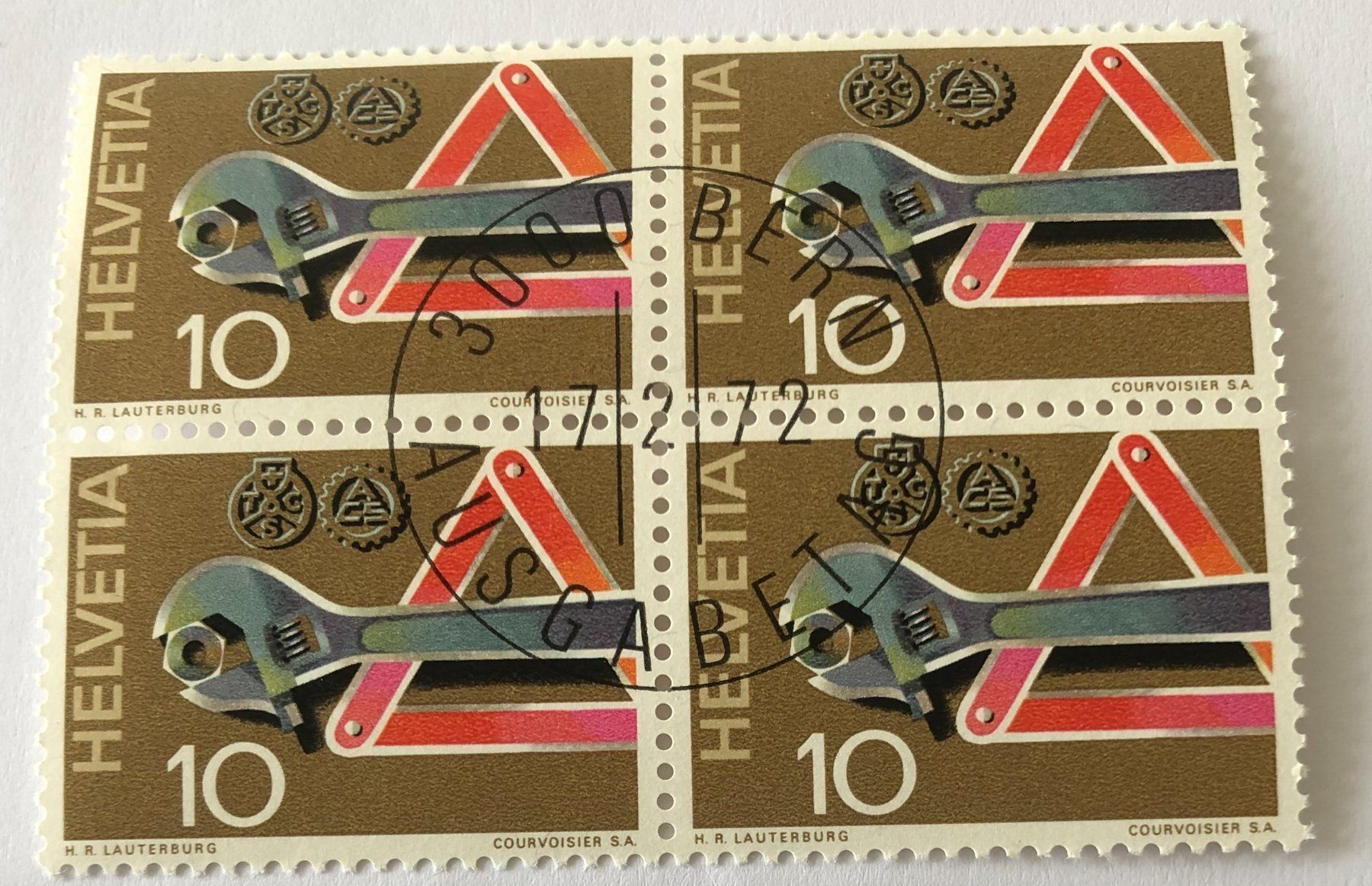 Tutti i francobolli: 4 er Block Nr.505 mit Vollstempel Bern – Usato da Aarau venduto da Billa007