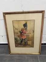 antikes Aquarell Gemälde (Jules Renard Draner 1833-1923)
