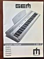 GEM PRP700 /800 keyboard owners manual , Gebrauchsanleitung