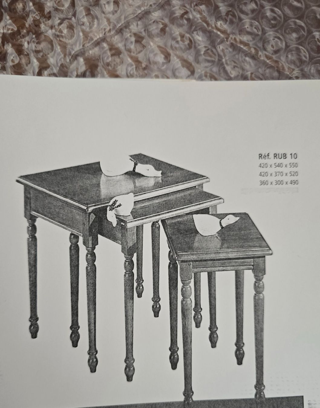 Tische: Tables gigognes, 3 pièces – Gebraucht aus Vouvry von Marr0 9