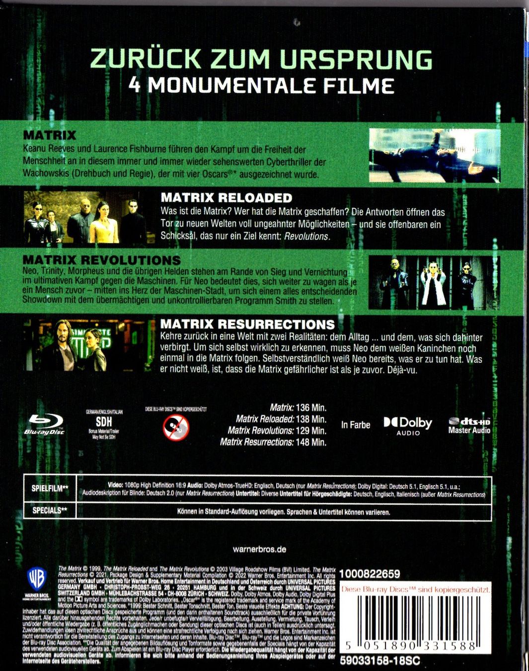 Alle DVDs: Matrix 4 - Filme déjà vu Collection Blu-ray – Gebraucht aus Wald AR von mic_vvt8 1