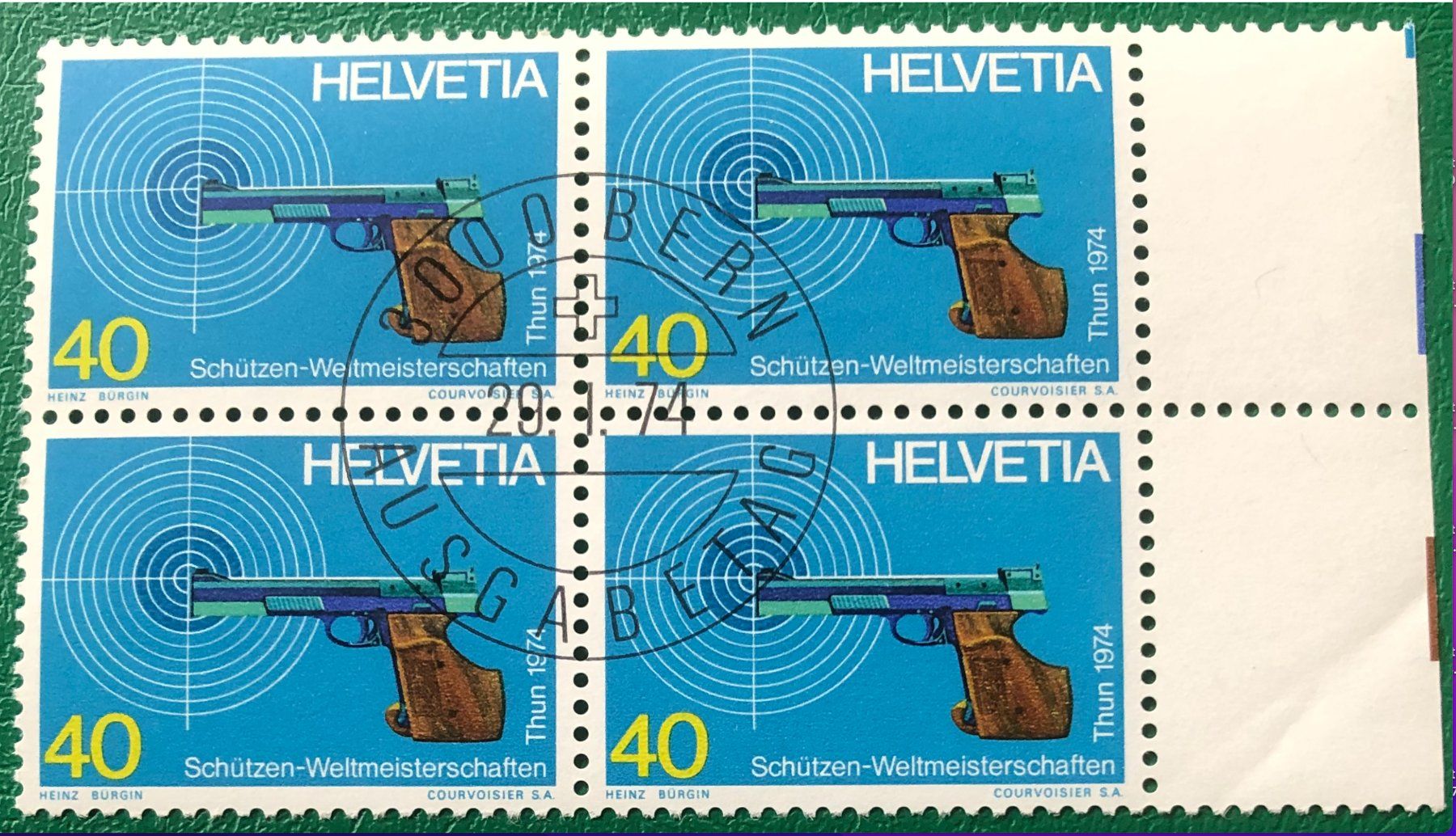 Tutti i francobolli: 4 er Block Nr. 550 mit ETStempel Bern   – Usato da Aarau venduto da Billa007