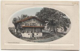 LANDWIRTSCHAFT/BAUERNHAUS 1910 Unterwalden coloriert+geprägt