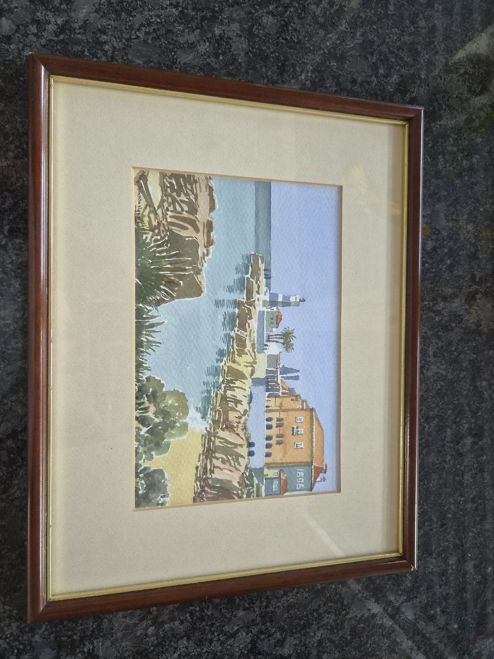 Tableaux: Aquarell Küstenlandschaft  – D'occasion à Scherz par gui_6q7l