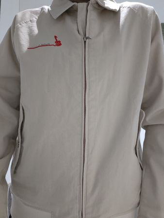 Scotch & Soda Jacke beige mit Stickerei Grösse L neuwertig