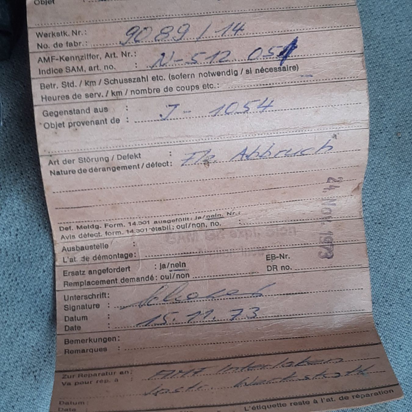 Cartoline postali: Schweizer Luftwaffe Geschwindigkeitsmesser DH-100 Vampire J- – Usato da Giffers venduto da attila07 1