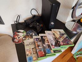 Xbox 360 Konsole mit Spielen und Controller, top Zustand!