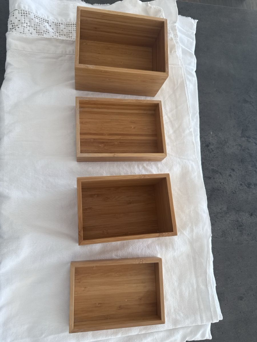 IKEA DRAGAN Box 4er Set Bambus, (Gebraucht) in Euthal fr CHF 7  mit  Lieferung auf Ricardo kaufen