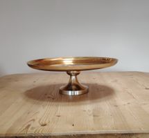 Grosse Platte / Etagere 45cm Silber-Gold Pfister