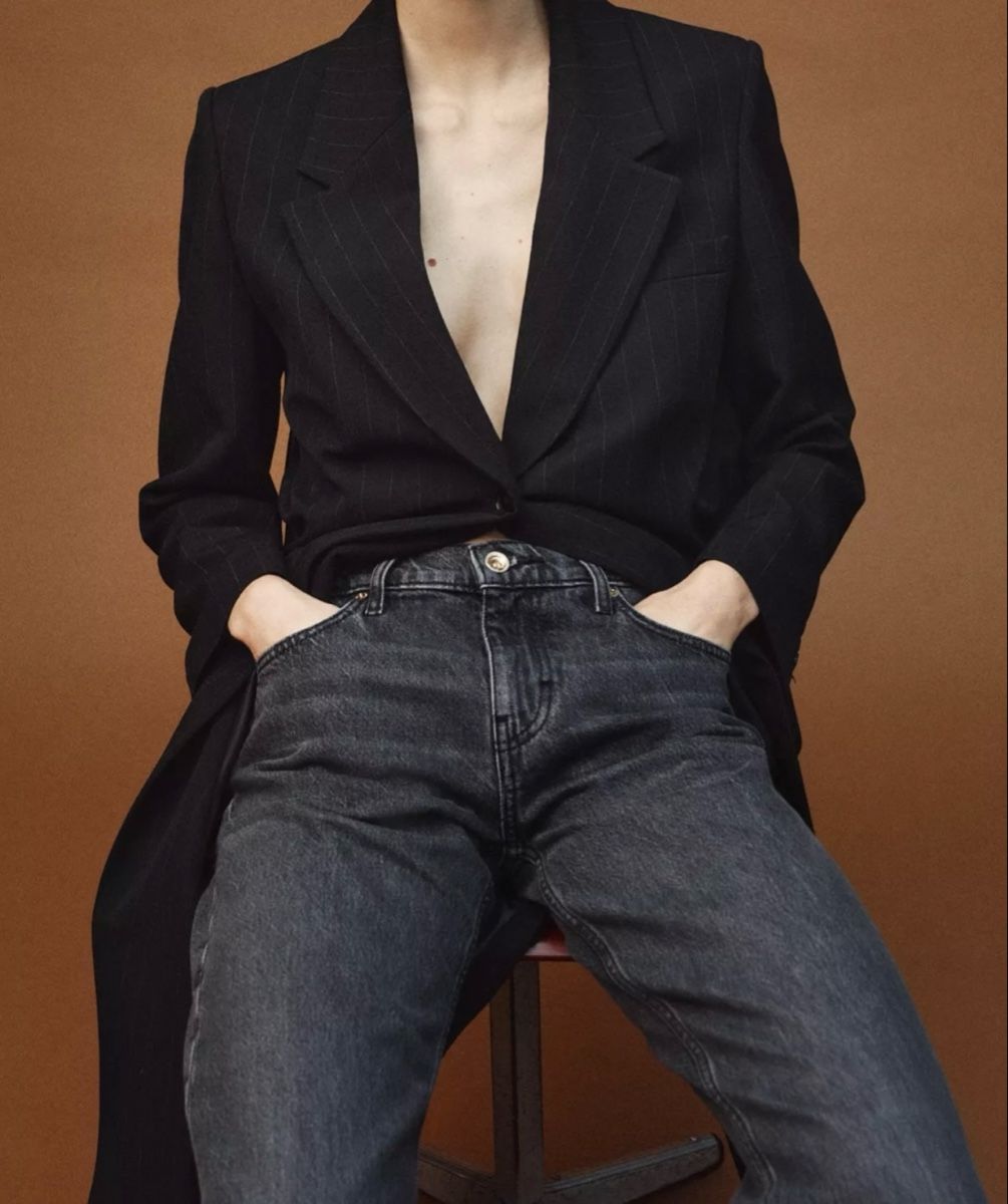 Giacche: Langer gestreifter Blazer S/ Blazer long à rayures S – Nuovo e nell'imballaggio originale da Veyras venduto da ValClasse 2