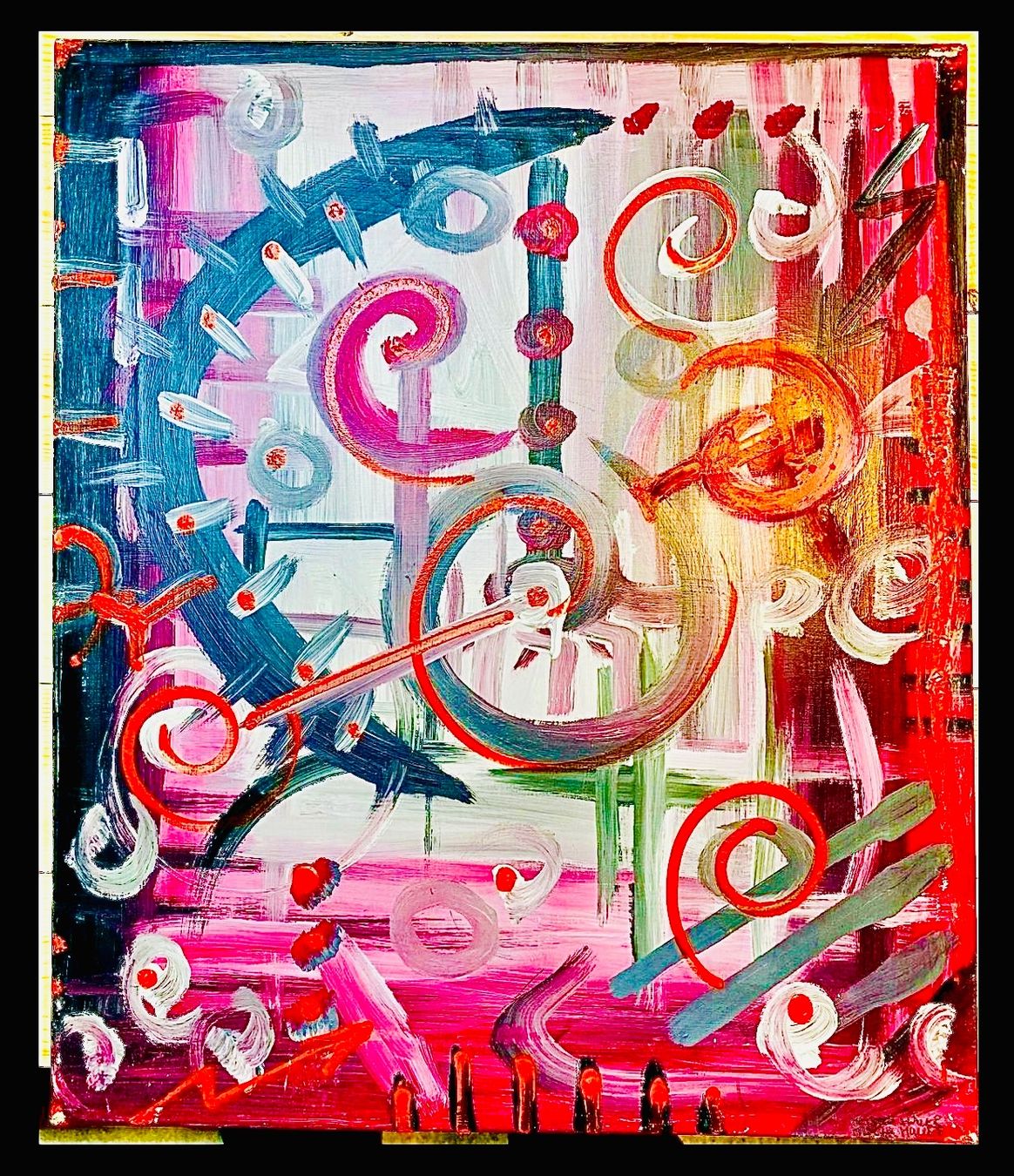 Dipinti: Big Red Machine Art / 81 /by Mischa Müller /honored – Nuovo e nell'imballaggio originale da Zuerich venduto da SonderArt-Wertgut