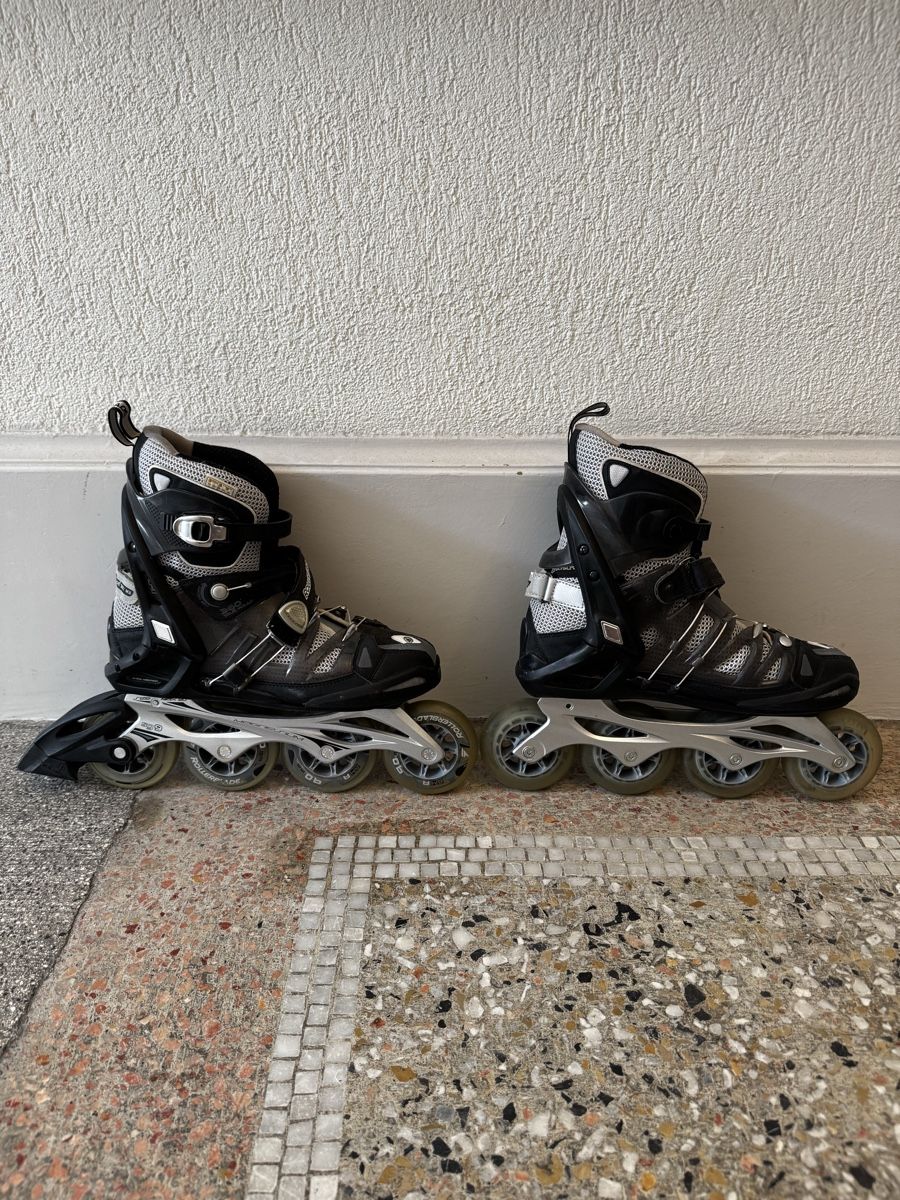 Pattini in linea & Pattini a rotelle: Inlineskates MAXDRIVE Crossfire 360 Rollerblade sg9 Größe 42 – Usato da Zürich venduto da Nobs1
