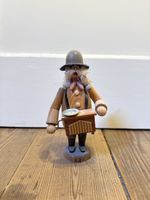 Räuchermann Drehorgelspieler Holzfigur guter Zustand