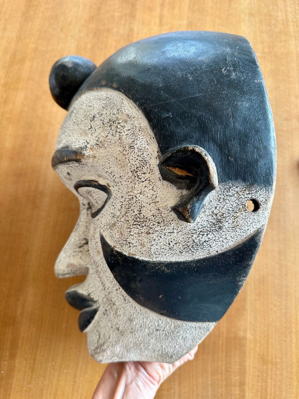 Internationale Kunst: Afrikanische Holzmaske – Gabun / Fang-Stil – handgeschnitzt – Gebraucht aus Zürich von hanvil100 1