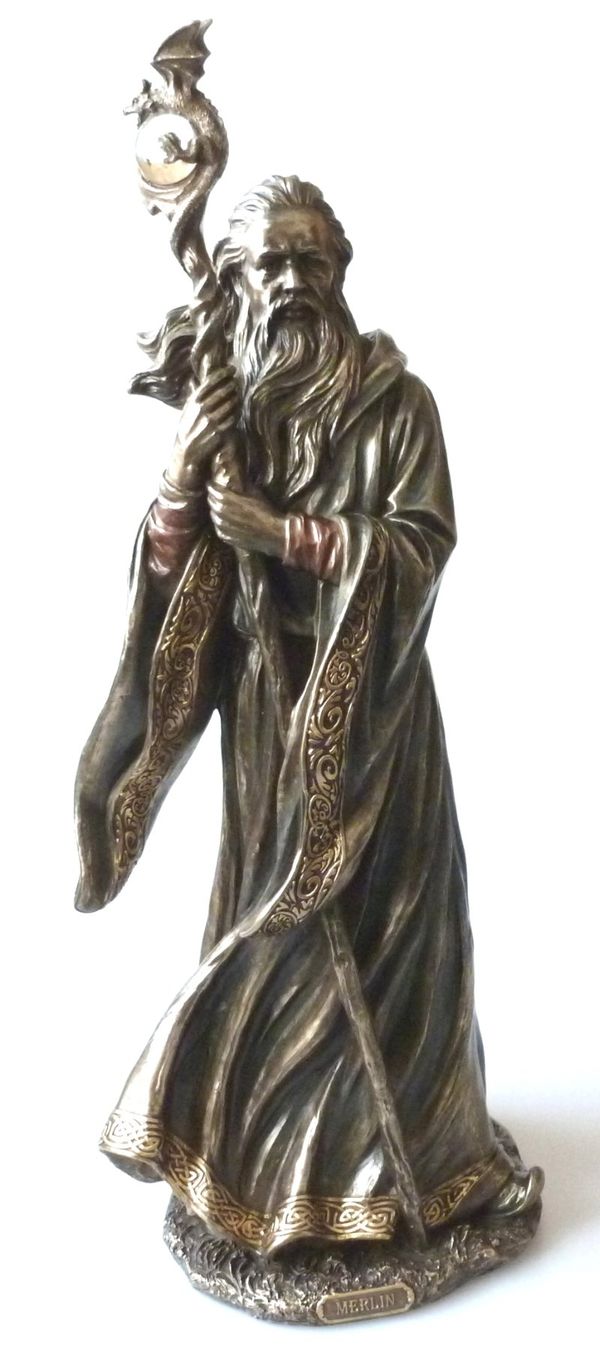 Figuren: Merlin - Kunstharz-Statue mit Kristallkugel – Neu und originalverpackt aus Mauren von Yeelen 1