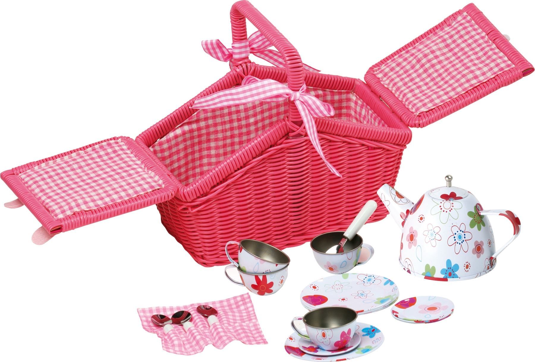 Giocattoli: Kinder Picknickkorb Rosa - bunte Blumen – Nuovo e nell'imballaggio originale da Wettingen venduto da Swala 6