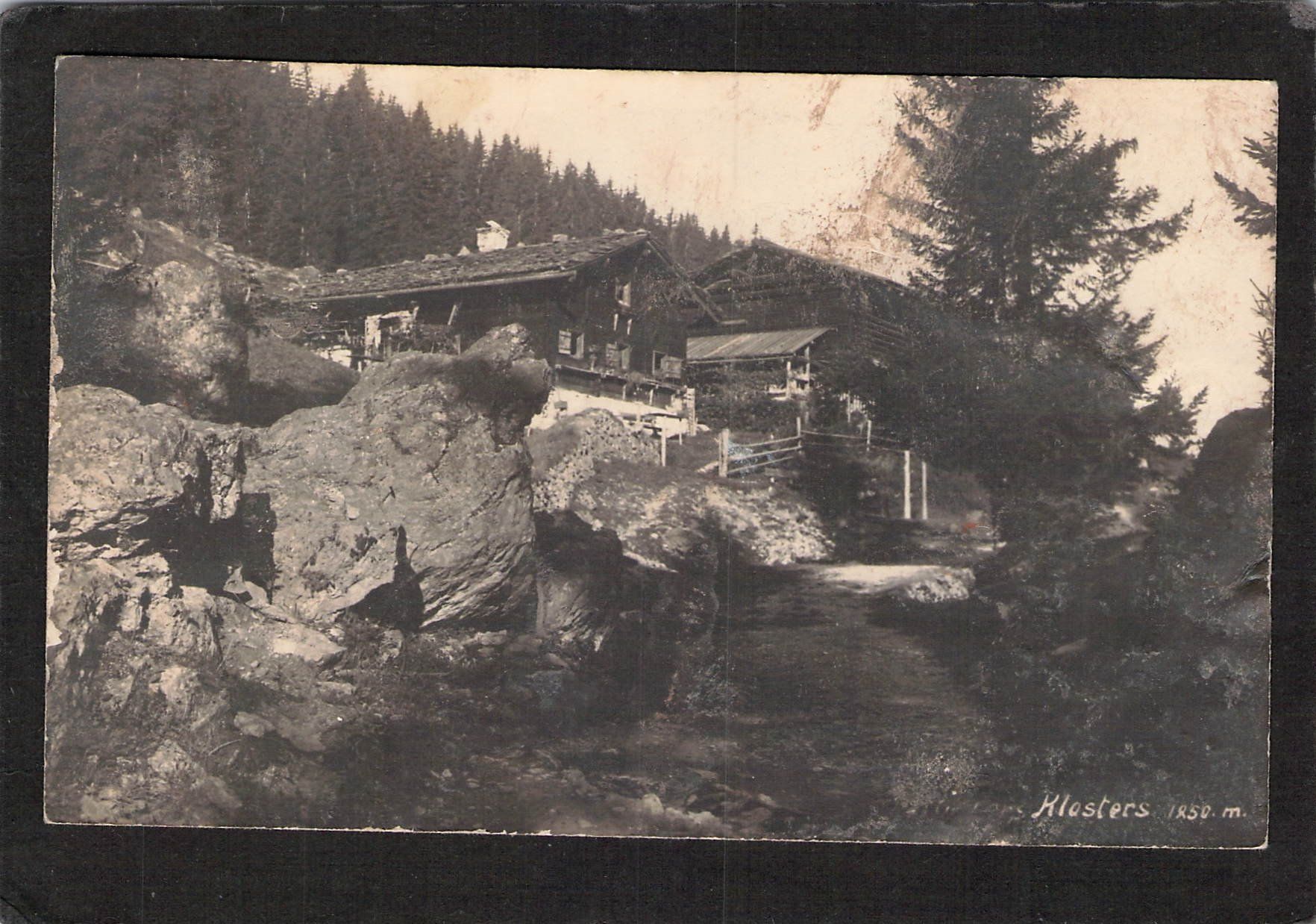 Cartoline postali: Klosters GR , gel. 1924 , echtfoto – Usato da Reichenburg venduto da ibiza18
