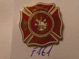 1 MDA Feuerwehr Pin, Anstecker, 1989 Pompiers Pin (F161)