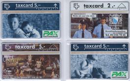 4 ungebrauchte Firmen Taxcards der Schweiz ab 1 Franken