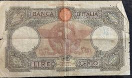 Italienische 100 Lire Banknote, Jahrgang 1936, Selten!