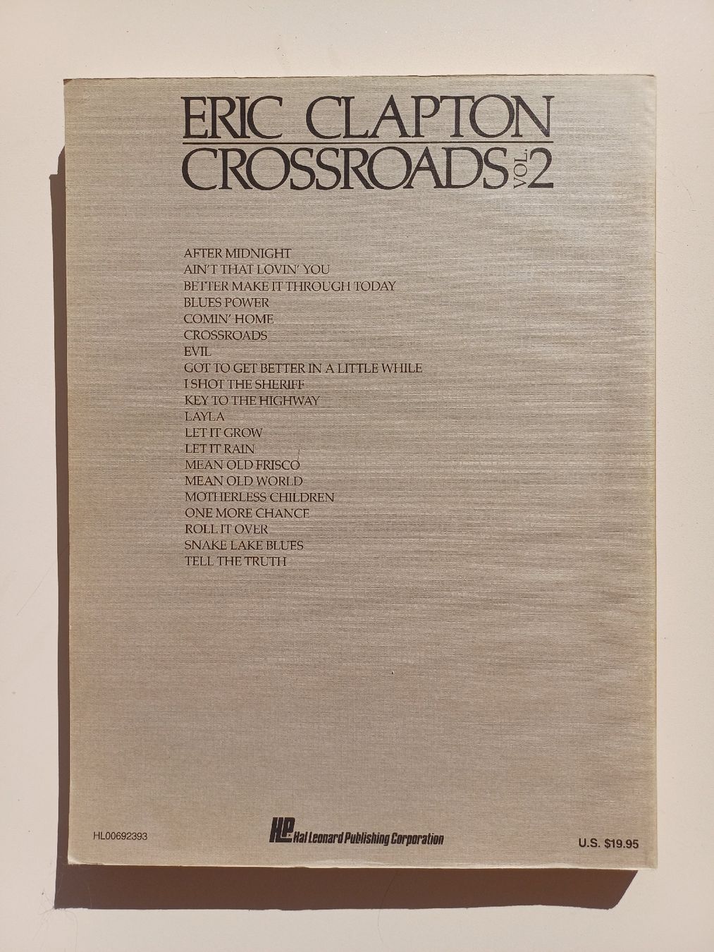 Libri: Eric Clapton "Crossroads vol.1,2,3" partitions guitares – Usato da Begnins venduto da Drastic-Sound 2