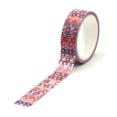 Sticker: Washi Tape dunkelrotes Carré – Nuovo e nell'imballaggio originale da Löhningen venduto da Fourbi18 3