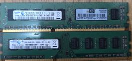 2x 2GB DDR3 RAM Modules PC3-10600
