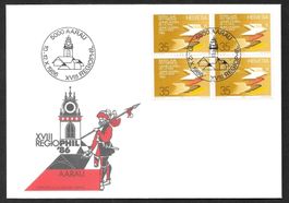 Sonderbrief S. 1274 XVIII Regiophil Aarau 10.-12.10.1986