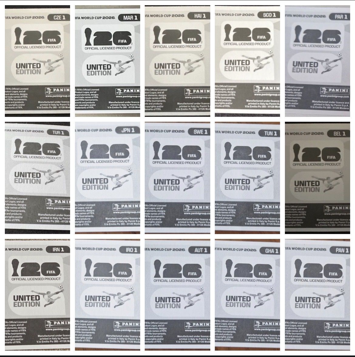 Panini Cartes à collectionner: 15 Team Logos Panini Sticker – Neuf (Voir description) à Stäfa par greety1981 1