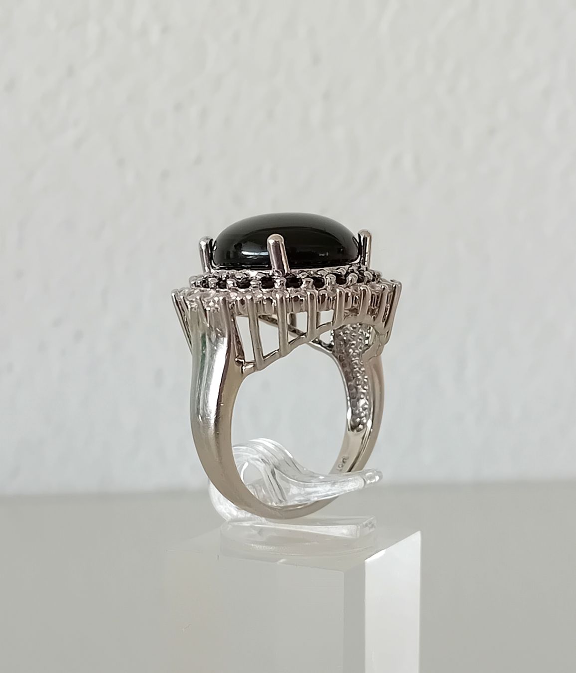 Anelli: Ring Silber rhodiniert mit Obsidian – Usato da Stans venduto da wer_fd5f 3