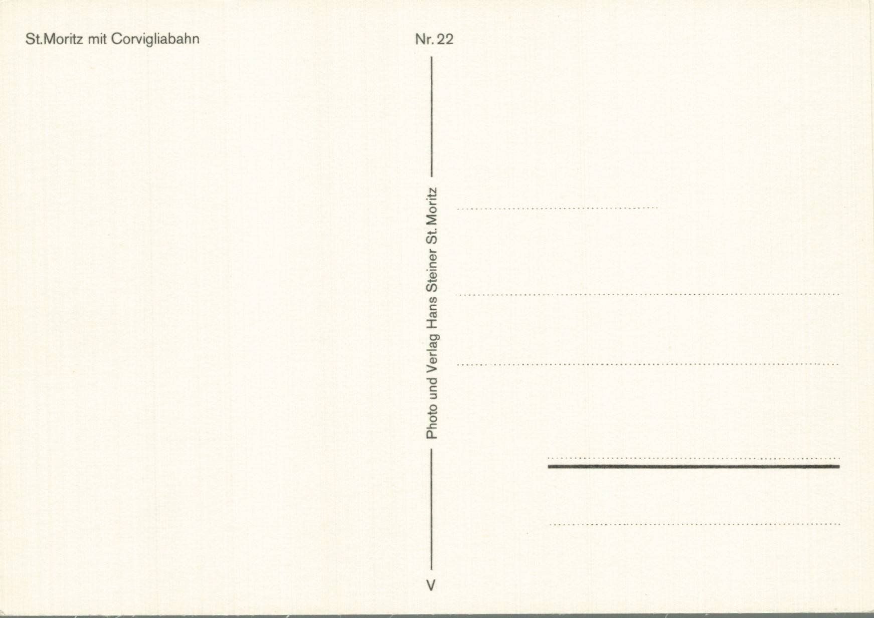 Cartoline postali: Ansichtskarte St. Moritz mit Corvigliabahn – Usato da Luzern venduto da Kartenansicht 1