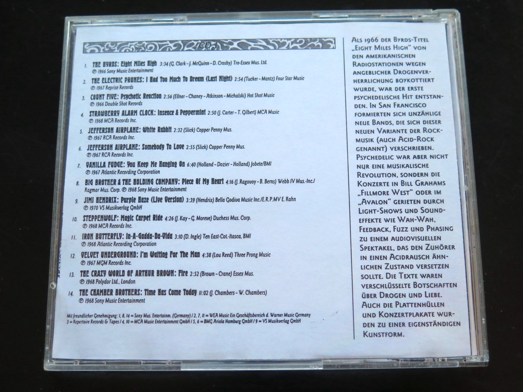 CD: CD THE PSYCHEDELIC YEARS, 1966-70 San Francisco Comp. 1992 – Usato da Bern venduto da Balzamico 1