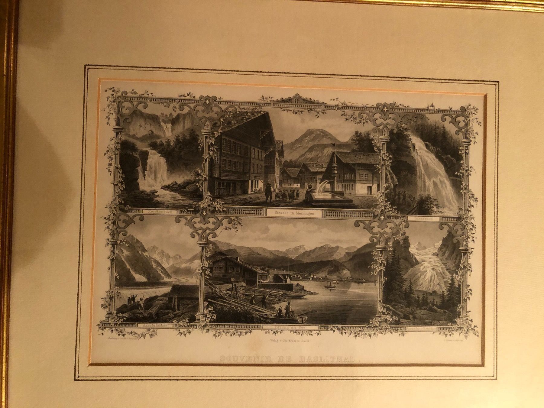 Poster & Bilder: Souvenir von Haslithal. Um 1870. – Gebraucht aus Wald ZH von mlnt 6