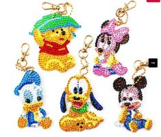 Diamond Painting Pluto,Donald Duck,Minni Maus und Winny Boo