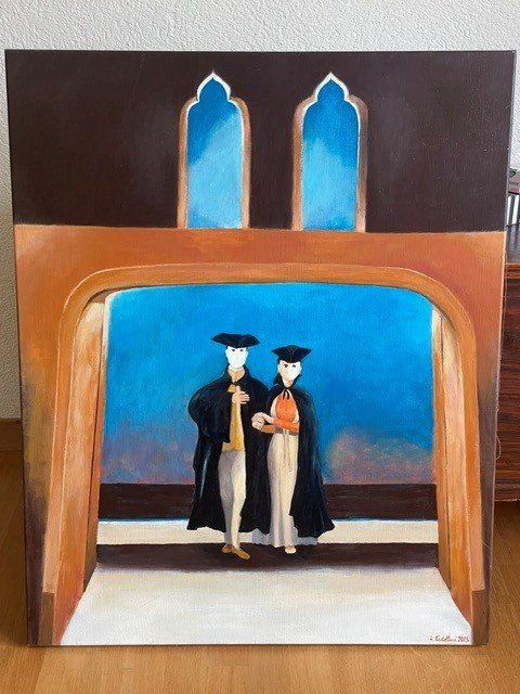 Dipinti: Acrylgemälde - La commedia di Goldoni - Unikat – Usato da Baden venduto da Gaivlis